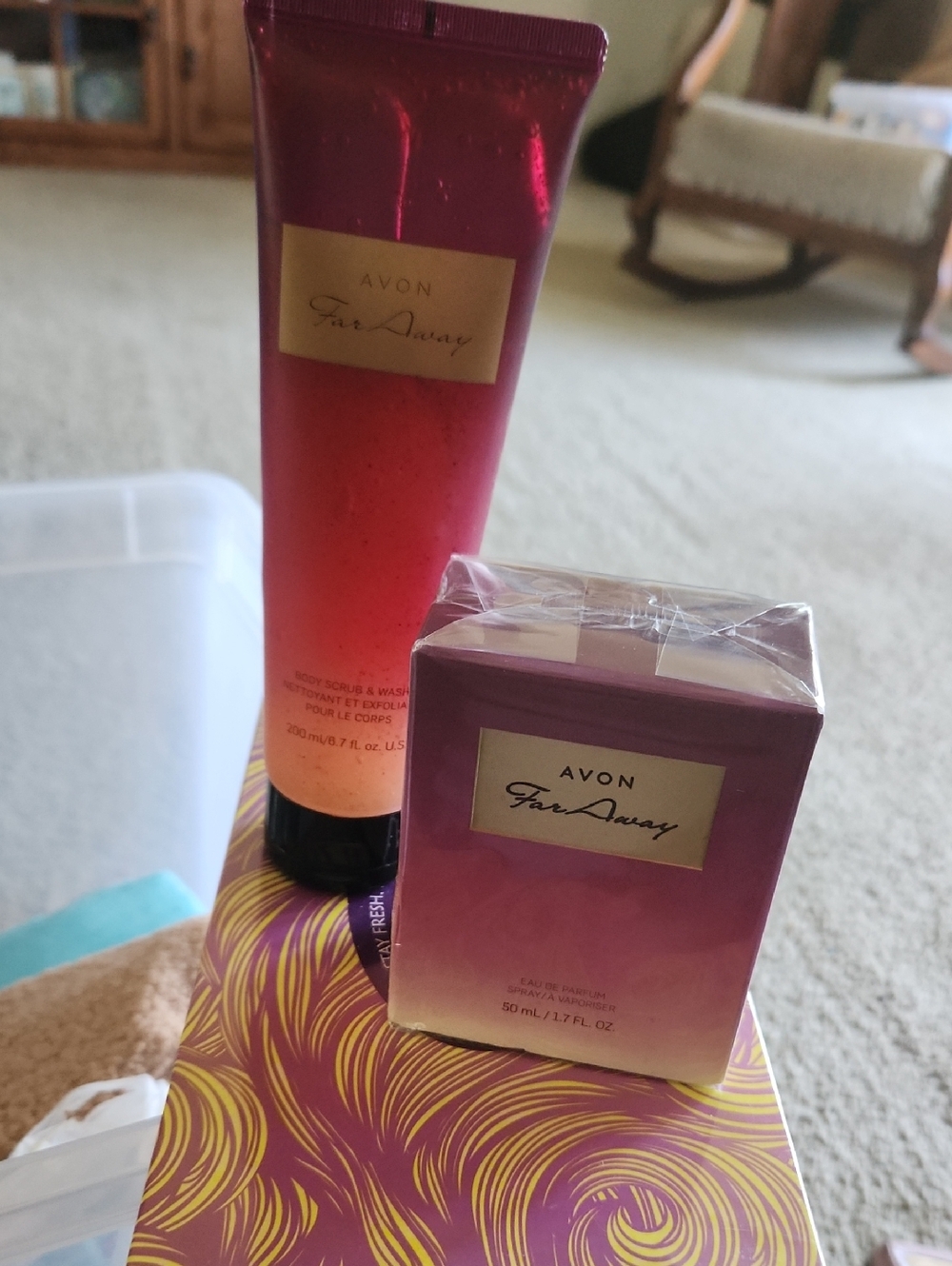 Avon Far Away Set in Pink and Gold Accents
